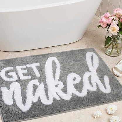 KOEXM Get Naked Bath Mat Cute Bathroom Rugs Non Slip