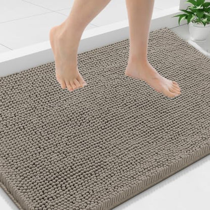 Smiry Bathroom Rugs 36X24, Luxury Chenille Extra Soft Absorbent Bath Mat