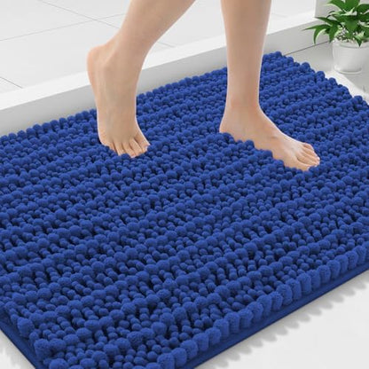 Smiry Bathroom Rugs 36X24, Extra Soft Rubber Backing Chenille Bath Mats