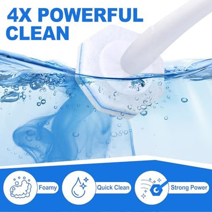100 Pack Toilet Brush Refills, Disposable Toilet Cleaning Pads