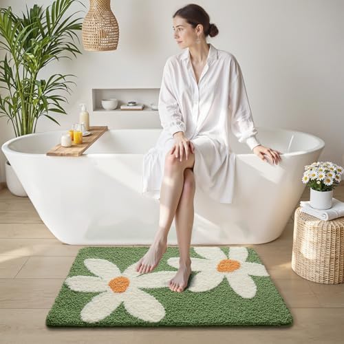 LUMI Bathroom Rug 24x36, Soft Absorbent Microfiber Bath Mat, Non Slip