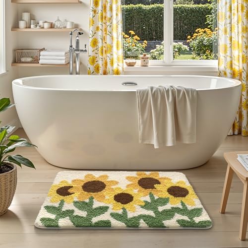 LUMI Bathroom Rug 24x36, Soft Absorbent Microfiber Bath Mat, Non Slip