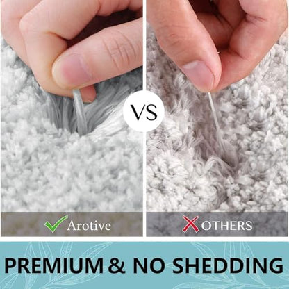 Arotive Microfiber Bathroom Rugs, Shaggy Soft Absorbent Bath Rug, 30x20