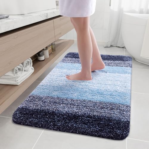 Arotive Microfiber Bathroom Rugs, Shaggy Soft Absorbent Bath Rug, 50x30