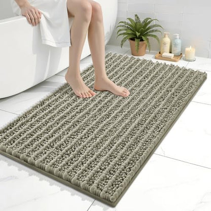 Arotive Bathroom Rugs Mat 36x24, Soft Absorbent Chenille Shaggy Bath Mat