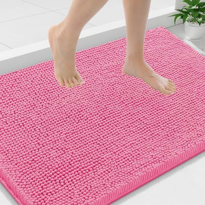 Smiry Bathroom Rugs 36X24, Luxury Chenille Extra Soft Absorbent Bath Mat