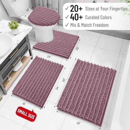 Arotive Bathroom Rugs Mat 47x24, Soft Absorbent Chenille Shaggy Bath Mat