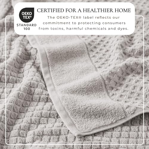 Great Bay Home Oversized Bath Sheets - 100% Cotton 2 Pack 68x35 Extra Large Towel - Absorbent, Durable, Quick-Dry Towels for Bathroom (Light Grey)