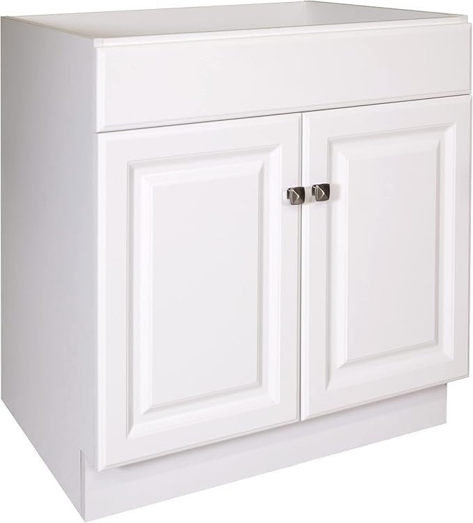 Design House 597153 Wyndham Unassembled Bathroom Vanity Cabinet Without Top, 30 x 21/2 Door, White