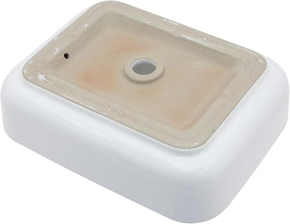 20x16 Inch Bathroom Vessel Sink White Vessel Sink Rectangule Bowl Sinks for Bathrooms Above Counter Rectangular Ceramic Vessel Bathroom Sink Porcelain Lavatory Vanity Sink Basin