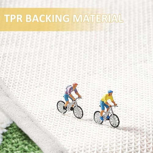Tulip Flower U-Shaped Toilet Mat, Romantic Floral Non-Slip Bath Rug with Wave Edge Design, Soft Absorbent Microfiber Floor Mat for Toilet Base, Machine Washable Bathroom Decor (U-shaped Yellow)