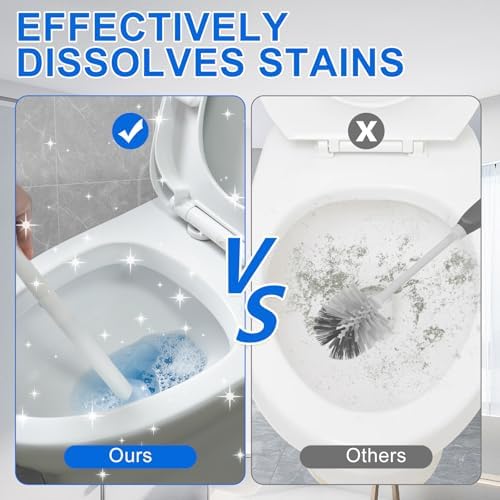 100pcs Disposable Brush Head Refills For Clorox Toilet Cleaning System,