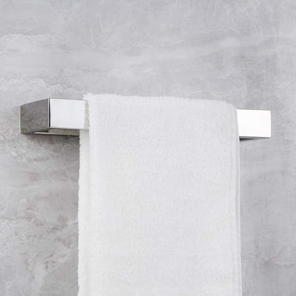Bathroom Towel Ring Polished Stainless Steel Wall Mounted Hand Towel Bar Modern Square Style Towel Rack, D69018C