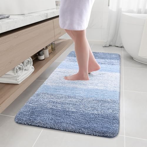 Arotive Microfiber Bathroom Rugs, Shaggy Soft Absorbent Bath Rug, 47x24