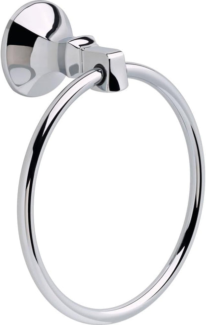 Delta Ashlyn (1-Pack) Hand Towel Holder Polished Chrome Towel Racks for Bathroom Wall Round Towel Ring Holder for Bath Towel Hanger for Kitchen, Bathroom Accessories 76446