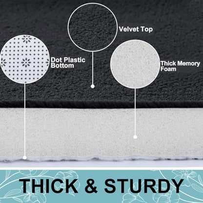 Smiry Memory Foam Bath Mat 47x24, Extra Soft and Absorbent Bathroom Rugs