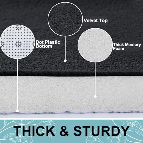 Smiry Memory Foam Bath Mat 50x30, Extra Soft and Absorbent Bathroom Rugs