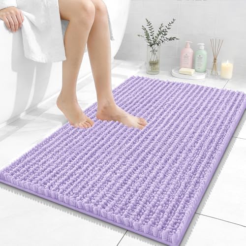OLANLY Bathroom Rugs 36x24, Thick Soft Absorbent Chenille Bath Rugs