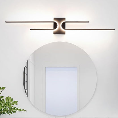 Vanity Light for Bathroom Lighting Over Mirror Black Dimmable 3CCT Vanity Lighting Fixture Modern Bath Vanity Bar 39in Led Bathroo Wall Sconce Lighting for Bedroom Living Room with Remote Control