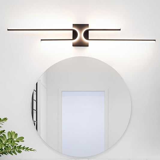 Vanity Light for Bathroom Lighting Over Mirror Black Dimmable 3CCT Vanity Lighting Fixture Modern Bath Vanity Bar 39in Led Bathroo Wall Sconce Lighting for Bedroom Living Room with Remote Control