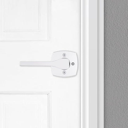 Kwikset Tripoli Lever Interior Privacy Door Handle with Lock, Door Lever for Bathroom and Bedroom, Polished Chrome Reversible Keyless Turn Lock (Pack of 4)