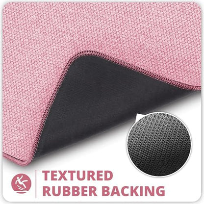 Bosap Bath Mat Set 2 Pieces,Ultra Thin Bathroom Rugs,Rubber Toilet Rugs