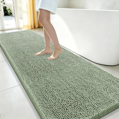Smiry Bathroom Rugs 70X24, Luxury Chenille Extra Soft Absorbent Bath Mat