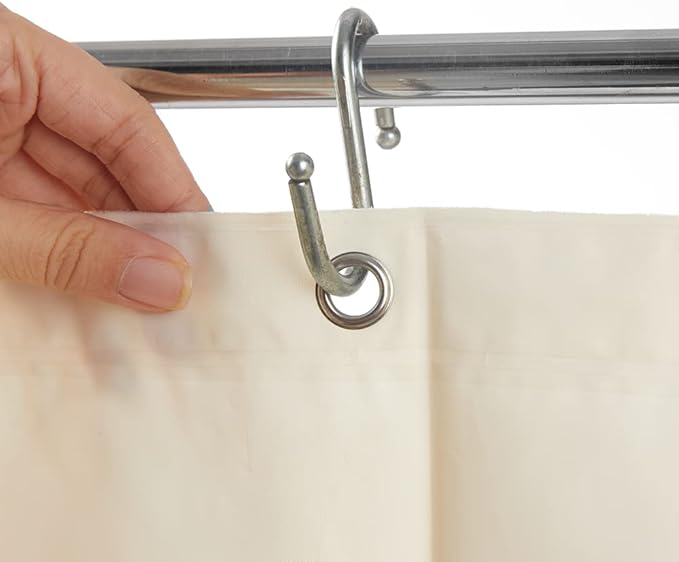 EHZNZIE Shower Curtain Liner Light Weight PEVA, Shower Liner 72x72 Inches, Waterproof, No Chemical Smell with 12 Rust Proof Metal Grommets for Bathroom Shower Curtain, Beige
