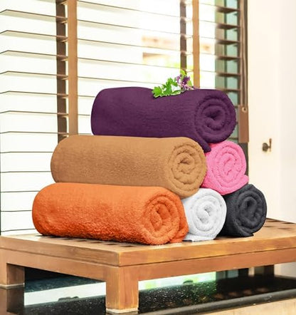 Towel and Linen Mart 100% Cotton 12 Pack Bath Towel Set, Quick Dry, Super Absorbent, Light Weight, Soft, (27 x 54 Pack of 6) (27 x 54 12 Pack, Plum, Pink, Beige, Grey, White, Peach)