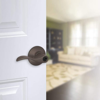 SCHLAGE F51A ACC 626 Accent Keyed Lever, Satin Chrome