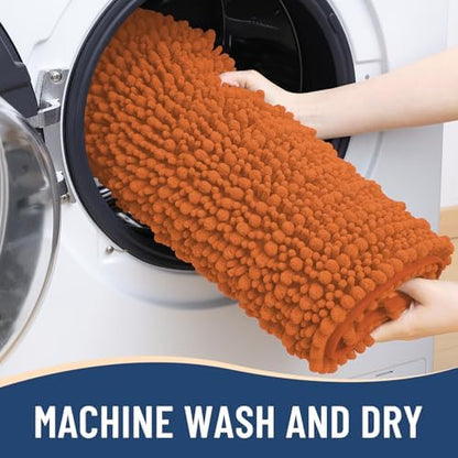 Arotive Bathroom Rugs Mat 36x24, Soft Absorbent Chenille Shaggy Bath Mat