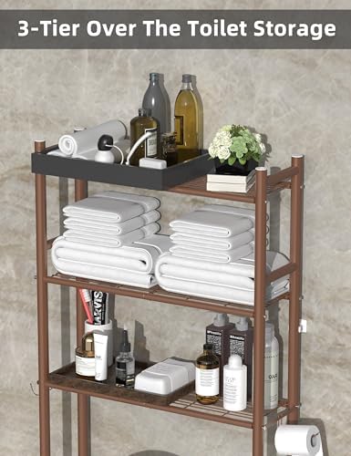 Livilord 3-Tier Over Toilet Storage, Freestanding, Bronze