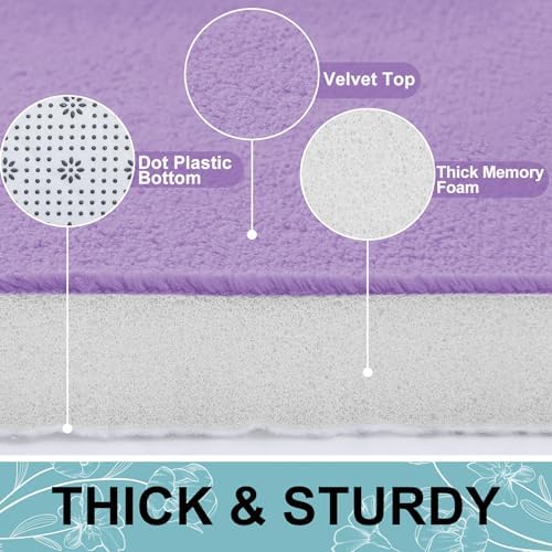 Smiry Memory Foam Bath Mat 36x24, Extra Soft and Absorbent Bathroom Rugs