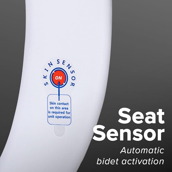 SmartBidet® SB-2000 Smart Bidet Electric Bidet Toilet Seat with Heated Seat, Warm Water, Air Dryer – Side Control Panel, Round