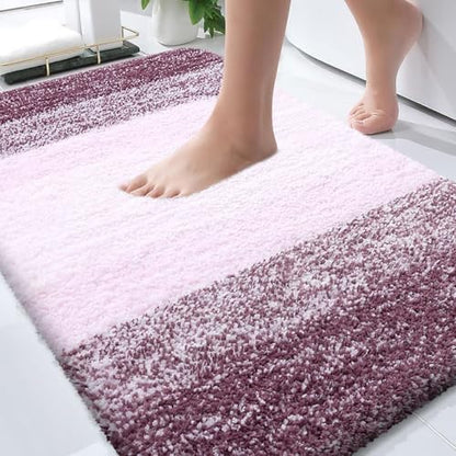 OLANLY Bathroom Rugs Mat 34x21, Extra Soft Absorbent Microfiber Bath Rugs
