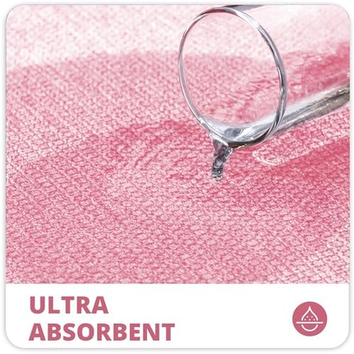 Bosap Bath Mat Set 2 Pieces,Ultra Thin Bathroom Rugs,Rubber Toilet Rugs