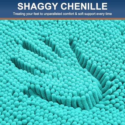 Smiry Bathroom Rugs 36X24, Luxury Chenille Extra Soft Absorbent Bath Mat