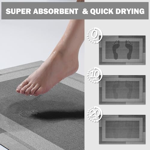YDKGL Toilet Rugs U Shaped Non Slip Bath Mat Toilet Mats for Bathroom