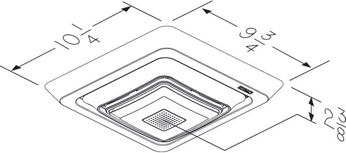 Broan-NuTone FG800SPK Bluetooth Speaker Bathroom Exhaust Grille Cover with LED Light,