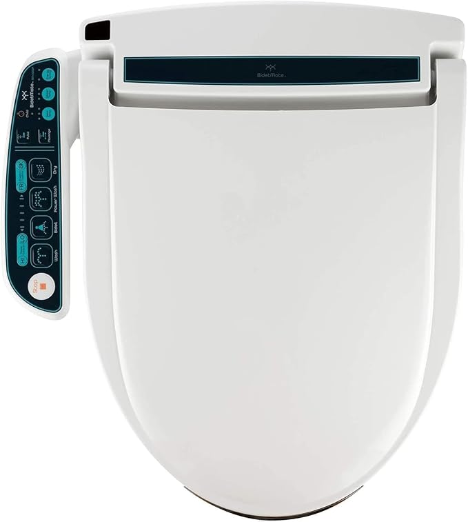 BidetMate 2000 Series Bidet Toilet Seat, Heated Water & Seat, Elongated | Unlimited Warm Water Wash, Air Dryer, Deodorizer, Self Cleaning Nozzle, Side Panel Controls, Fits Elongated Toilets