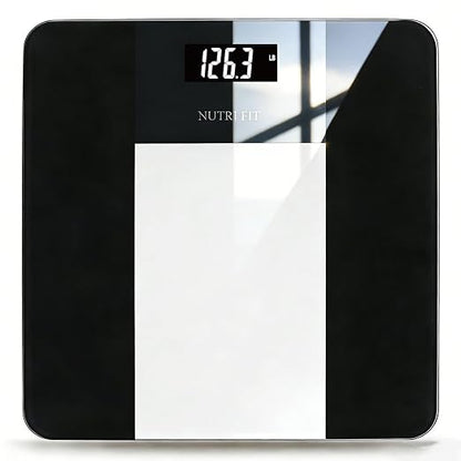 Digital Bathroom Scale for Body Weight Loss 0.1lb High Accuracy | Tempered Glass, 0.1lb Precision, 400lb Capacity, Larg Backlit LCD Display, Step-On Technology, Weight Loss for Home Fitness