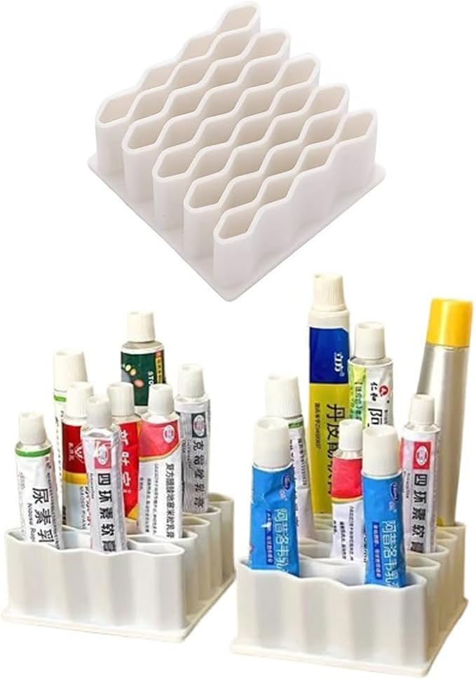 2 Pack Ointment Tubes Organizer Medicine Organizer Stand Eye Cream Storage Display Case for Eye Gel Tubes Under Eye Treatment Lip Gloss Tube Lip Repair Ointment First Aid Skin Ointments