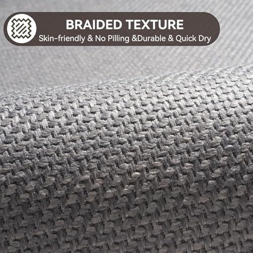 YDKGL Bathroom Runner Rug, Long Thin Bath Mat Fit Under Door, Grey 24x48