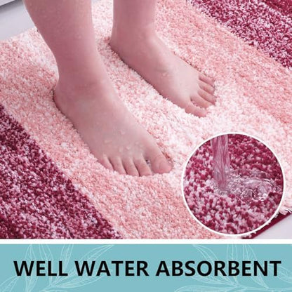 Arotive Microfiber Bathroom Rugs, Shaggy Soft and Absorbent Bath Rug, 24x24