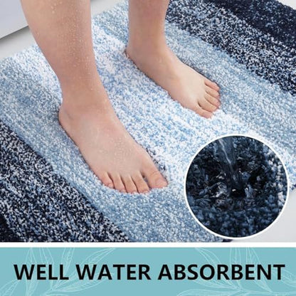 Arotive Microfiber Bathroom Rugs, Shaggy Soft and Absorbent Bath Rug, 24x24