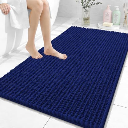 OLANLY Large Bathroom Rugs 44x32, Thick Soft Absorbent Chenille Bath Rugs