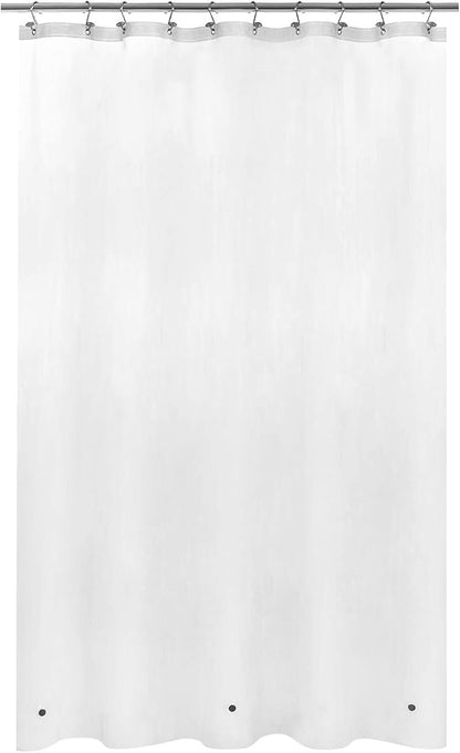 54x72 Stall Size Shower Curtain Liner Frost | 3 Bottom Magnets,10 Rustproof Grommets,Water Proof Heavy Duty PEVA,54W x 72H for Small Bathroom or Shower Stall