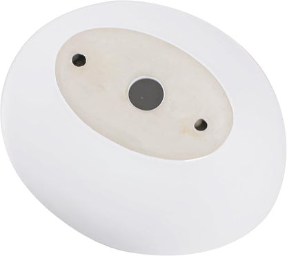 Sarlai Oval Vessel Sink - 16"x13" Bathroom Sink Oval Shape Above Counter White Porcelain Ceramic Bathroom Vessel Vanity Sink Art Basin