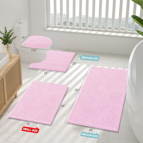 Smiry Bathroom Rugs 70X24, Luxury Chenille Extra Soft Absorbent Bath Mat