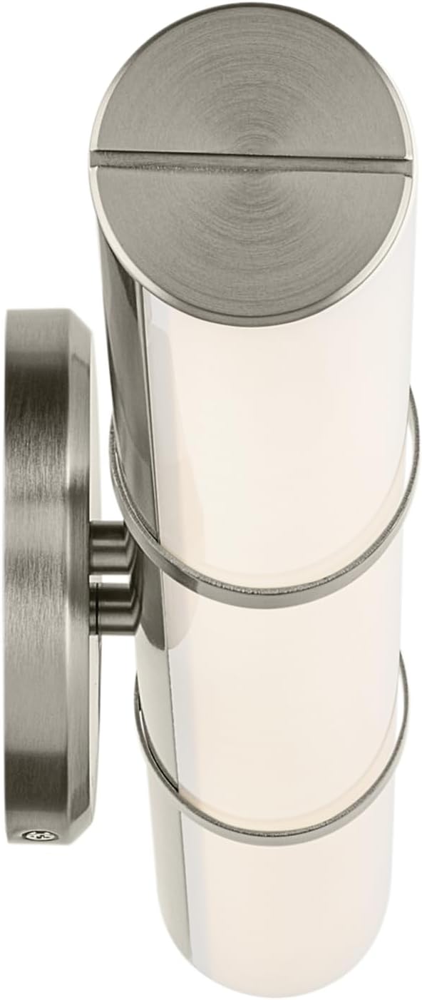 Kichler Rosh 32" LED Large Bath Bar with White Glass in Brushed Nickel, Modern Minimalist, for Vanity, Fireplace, Buffet, Hallway, Vanity Mirror, (32" W x 5" H), 55189NILED
